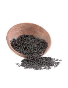 Pakke 1 kg sorte ringbrynjeringe 2