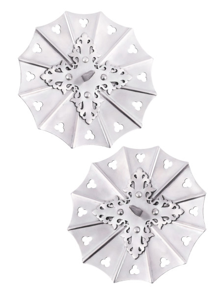 Pareja de Besagues góticos en acero,...