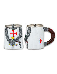 Taza caballero templario con espada (12 cm.)