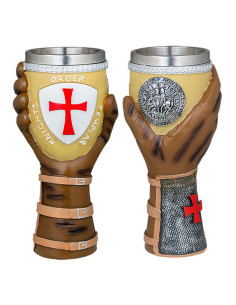 Tempelritter-Ordensbecher mit Hand (18 cm)