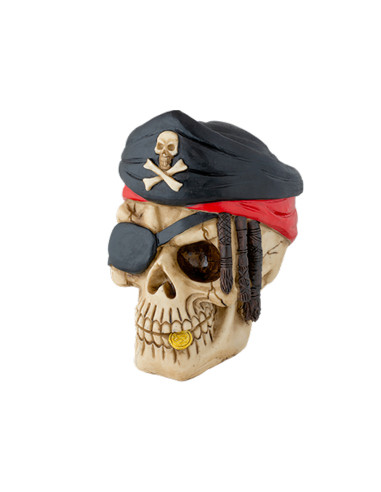 Hars figuur van piratenschedel (11 cm.)