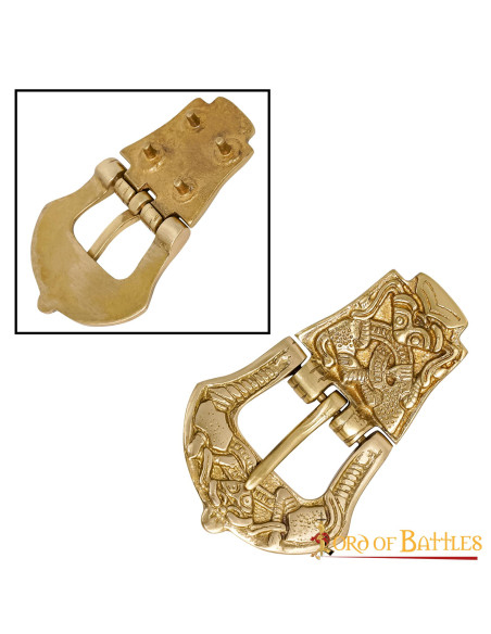 Viking bæltespænde af messing (9,5 cm.)
