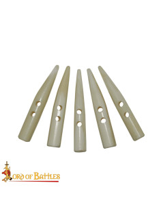 Set 5 botones hueso tallado para camisas vikingas