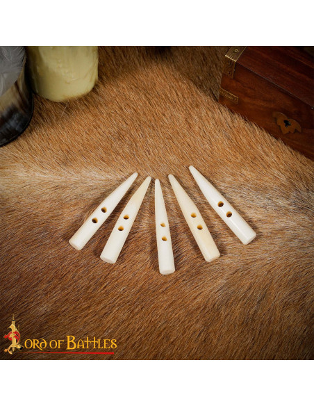 Set 5 botones hueso tallado para...