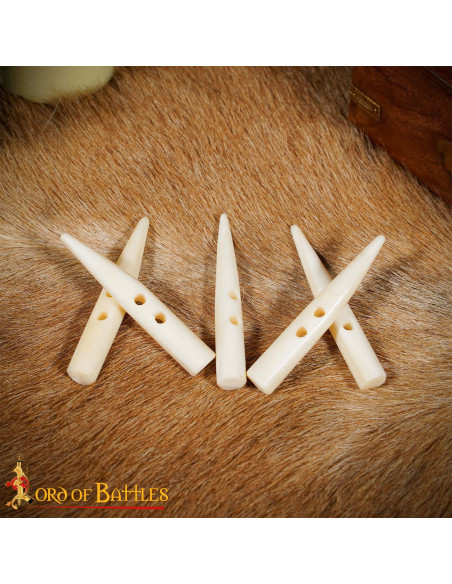 Set 5 botones hueso tallado para...