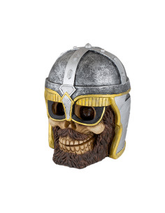 Viking Skull harpiksfigur (16 cm.)