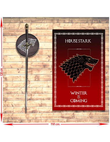 Arya-Stark-Banner + Schwertpaket aus Game of Thrones