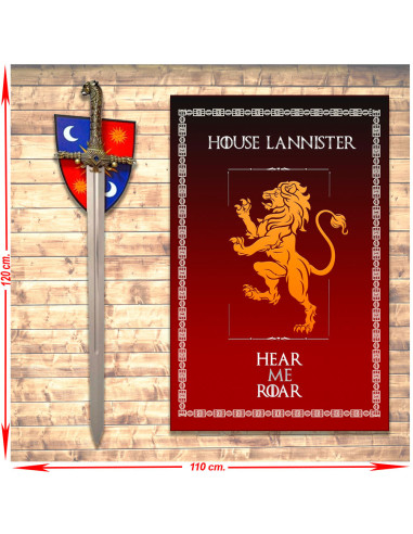 Bannerpaket + Schwert des Eidwächters Jamie Lannister, Game of Thrones