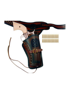 Wyatt Earp Old West Pack: Revolver, Patronengürtel und 24...