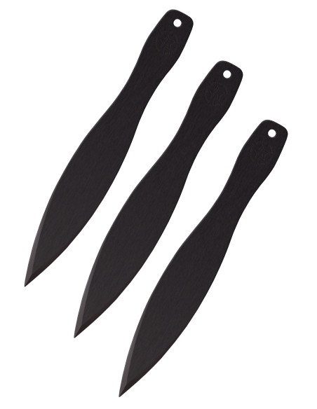 Set mit 3 sportlichen Wurfmessern (25,4 cm).