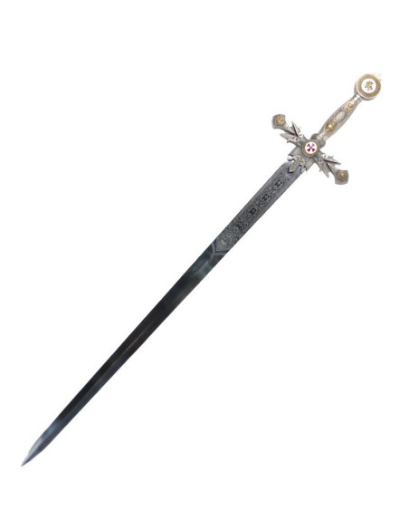 Templar Sword Pack sølvfinish + træplade