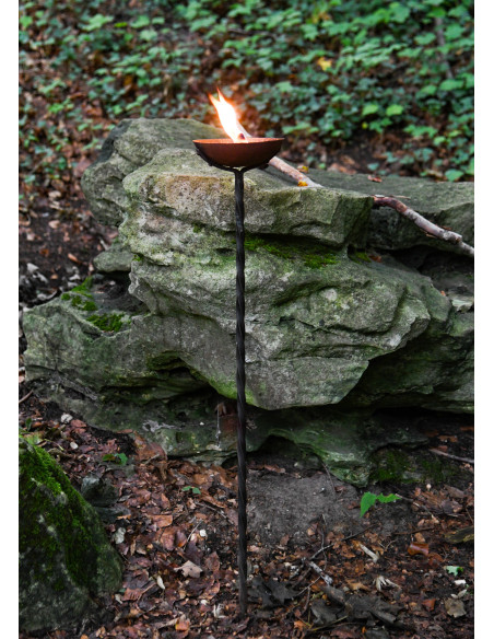 Osbert olielamp in smeedijzer met...