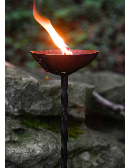 Osbert olielamp in smeedijzer met...