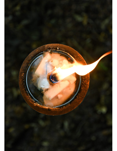 Osbert olielamp in smeedijzer met...