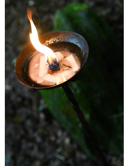 Osbert olielamp in smeedijzer met...