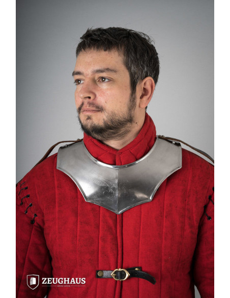 Gorjal medieval Avenger en acero pulido