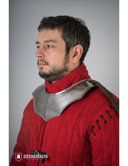 Gorjal medieval Avenger en acero pulido