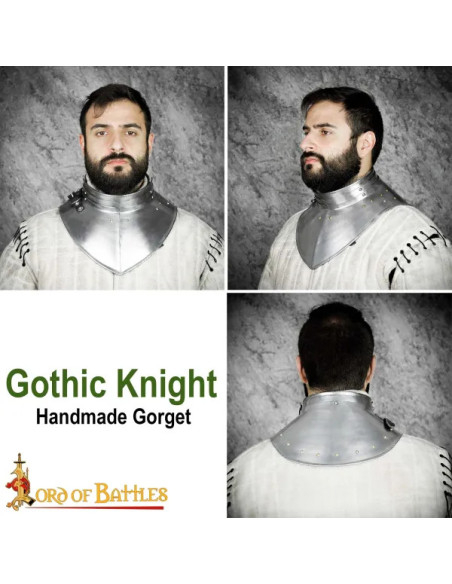 Gorjal medieval Edad Tardía, acero dulce