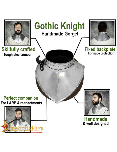 Middeleeuwse gorget Late Age, zacht...