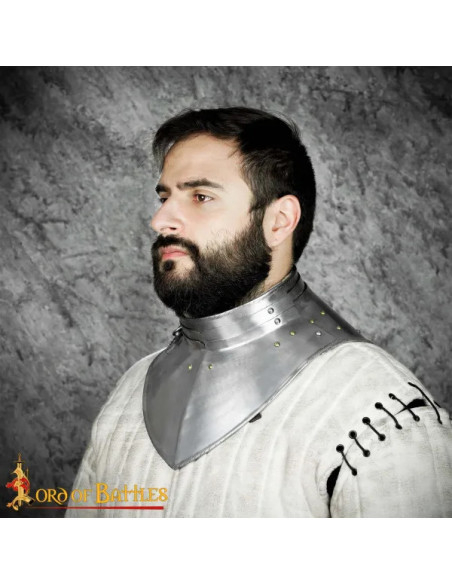 Gorjal medieval Edad Tardía, acero dulce