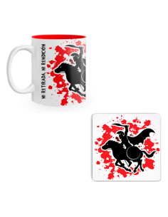 Pack Desayuno Espartano: Taza + Posavasos Guerrero Espartano