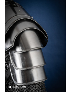 Par Medieval Warrior skulderpuder, poleret finish 2