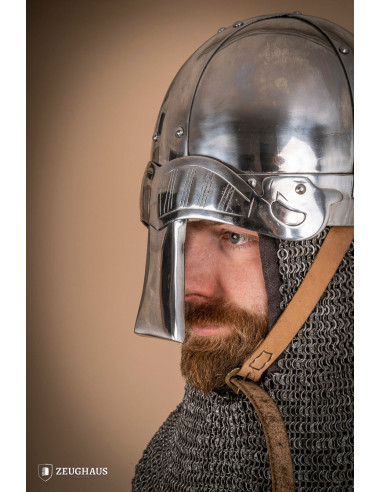 Viking Spangenhelm-helm van gepolijst staal