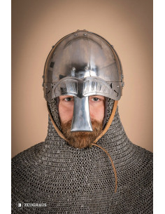 Wikinger Spangenhelm aus poliertem Stahl 2