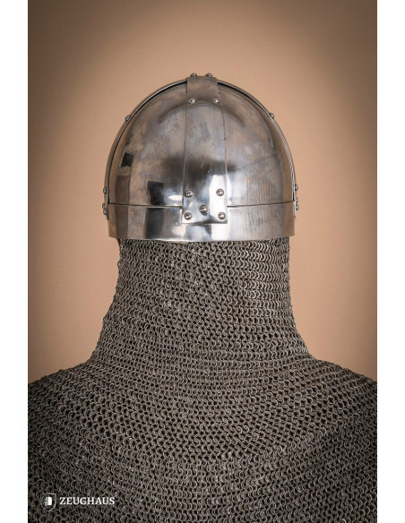 Wikinger Spangenhelm aus poliertem Stahl
