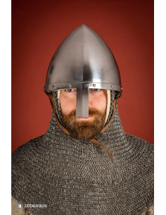 Casco frigio con protección nasal, acero 2mm.