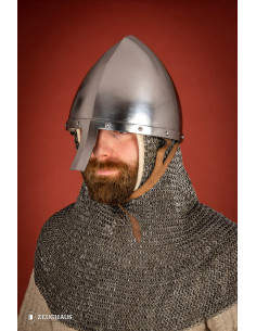 Casco frigio con protección nasal, acero 2mm. 2