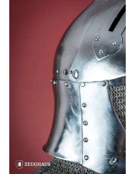 Zuckerhut-Templerhelm mit Visier,...