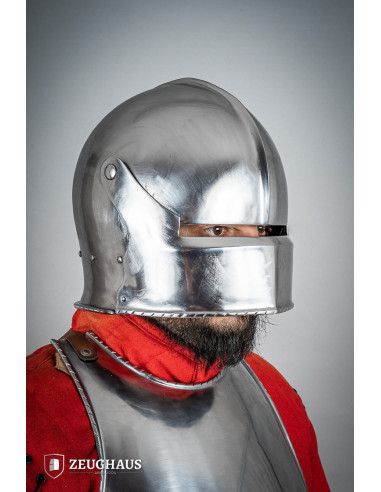 Swiss Sallet-type renæssancehjelm, poleret finish