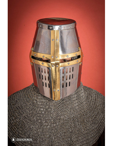 Großer Helm der Kreuzfahrer, Messingkreuz (1,6 mm).