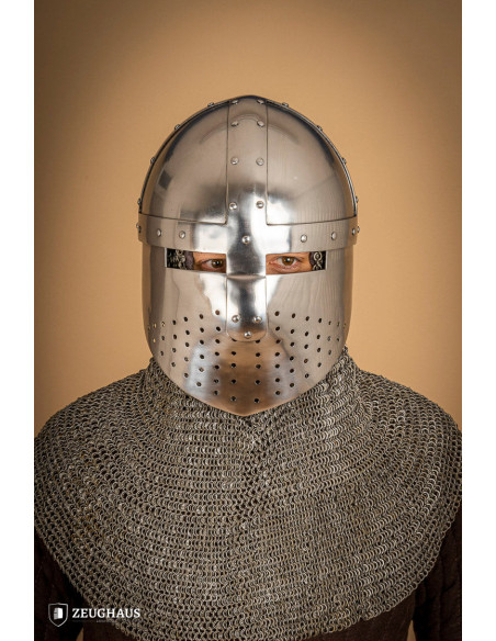 Spangenhelm helm met vizier (2 mm.)
