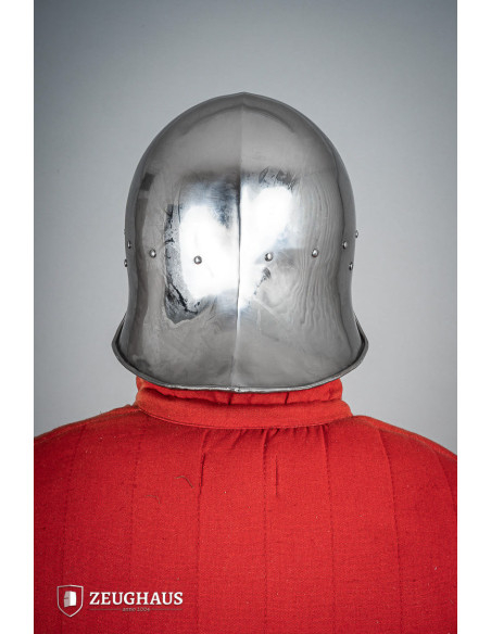 Sallet-type åben hjelm, poleret...