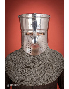Kreuzritterhelm für junges Alter, polierte Oberfläche...