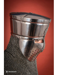 Kreuzritterhelm für junges Alter, polierte Oberfläche... 2
