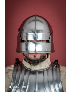 Sallet Infanteriehelm, gepolijste afwerking (1,6 mm.)