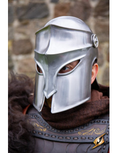 Casco Corintio guardia de palacio, acabado acero pulido