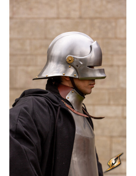 Casco Sallet medieval de mercenario...