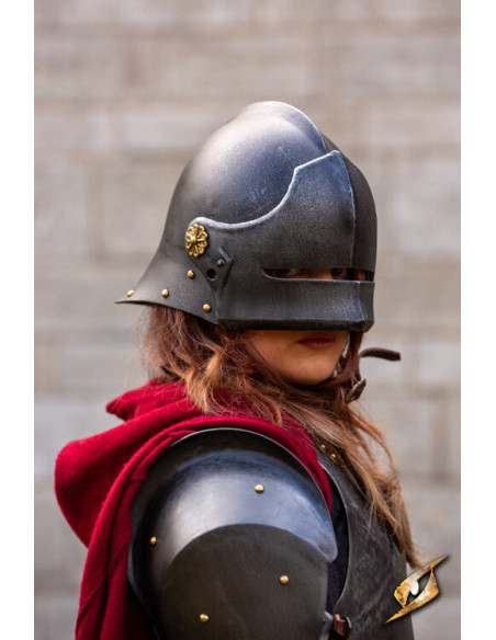 Sallet middeleeuwse huurlingenhelm...