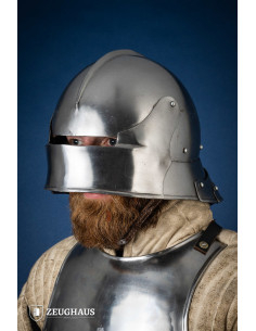 Deutscher Schallerhelm aus dem 15. Jahrhundert, polierter...