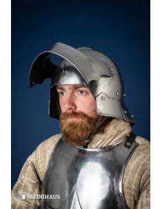 Deutscher Schallerhelm aus dem 15. Jahrhundert, polierter... 2