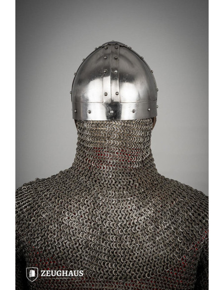 Wikinger-Spangenhelm, polierter Stahl...