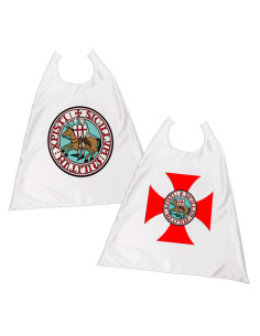 Capa medieval templarios reversible para niños (63x78 cm.) 2