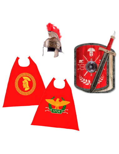 Pack niño Centurión Cornelio: Espada, escudo, casco y capa