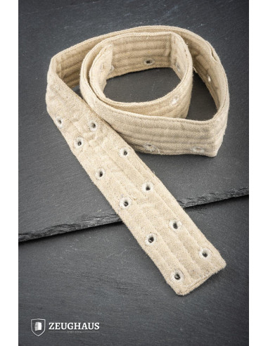 Cinturón medieval algodón acolchado, color natural