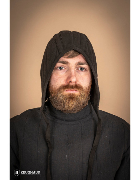 Gepolsterte Baumwollmütze, schwarz