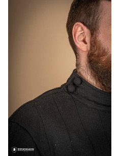 Middelalderlig infanteri bomuld gambeson, sort 2